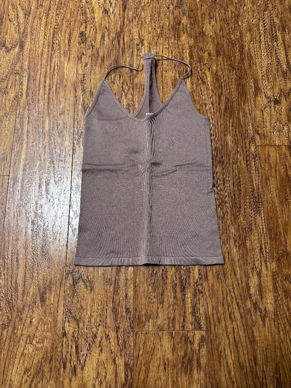 Express Women's Fitted Ribbed Tank Top Coffee Size Small
